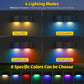 Solarzaunlichter Außeneigenwandlichter Wasserdicht IP65, Warmweiß & RGB 8 spezifische feste Farben für Zaun Wand Schritt Deck Patio