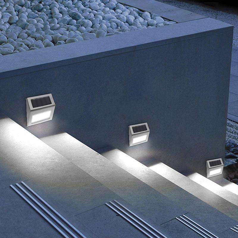Solar-Stufenlichter Außen wasserdicht Treppenlicht Hinterhof Dekoration für Garten Terrasse Hof Veranda Treppe Gehweg