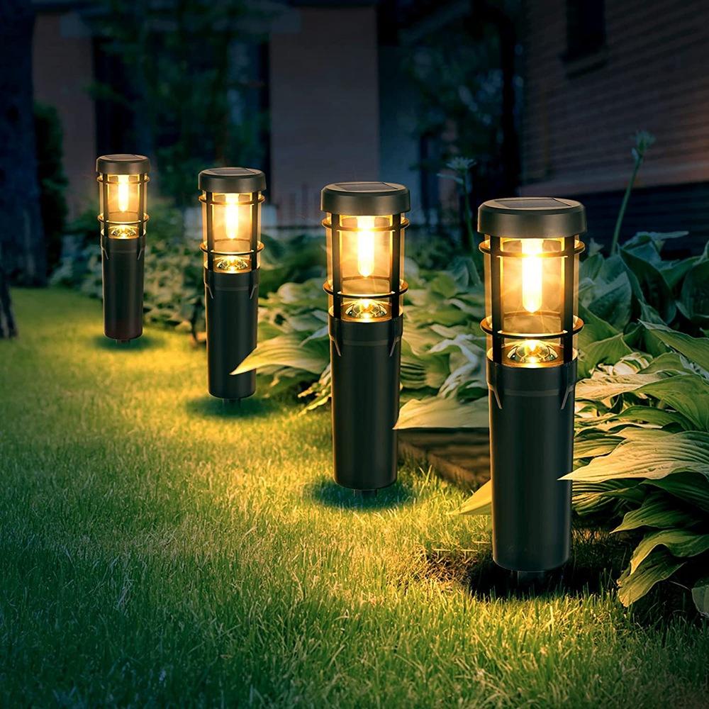 Solar-Weglichter, Solar-Außenlichter bis zu 14 Std. Außen wasserdicht, IP65 wasserdichte Solar-Gartenlichter für Pfade Weg Gehweg