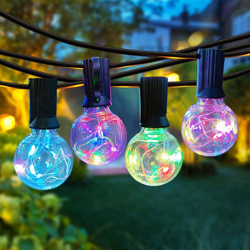 LED Außen-Lichterkette 35 FT G40 Patio-Lichterkette Verlinkbar Dimmbar Wasserdicht Dekorative Beleuchtung mit Fernbedienung für Garten Hochzeitsfeier Dekorationen