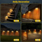 Solarzaunlichter Außeneigenwandlichter Wasserdicht IP65, Warmweiß & RGB 8 spezifische feste Farben für Zaun Wand Schritt Deck Patio