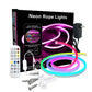 Neon LED Streifenlicht, RGB+IC LED flexible Seillicht mit Fernbedienung & APP & Sprachsteuerung, IP65 wasserdicht, Innen- und Außenbereich Dekoration