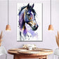 Frendorf | Lila Pferd Aquarell Wandkunst