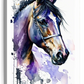 Frendorf | Lila Pferd Aquarell Wandkunst