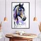 Frendorf | Lila Pferd Aquarell Wandkunst
