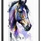 Frendorf | Lila Pferd Aquarell Wandkunst