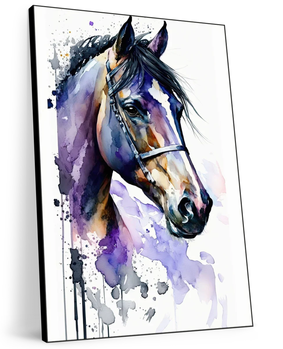 Frendorf | Lila Pferd Aquarell Wandkunst