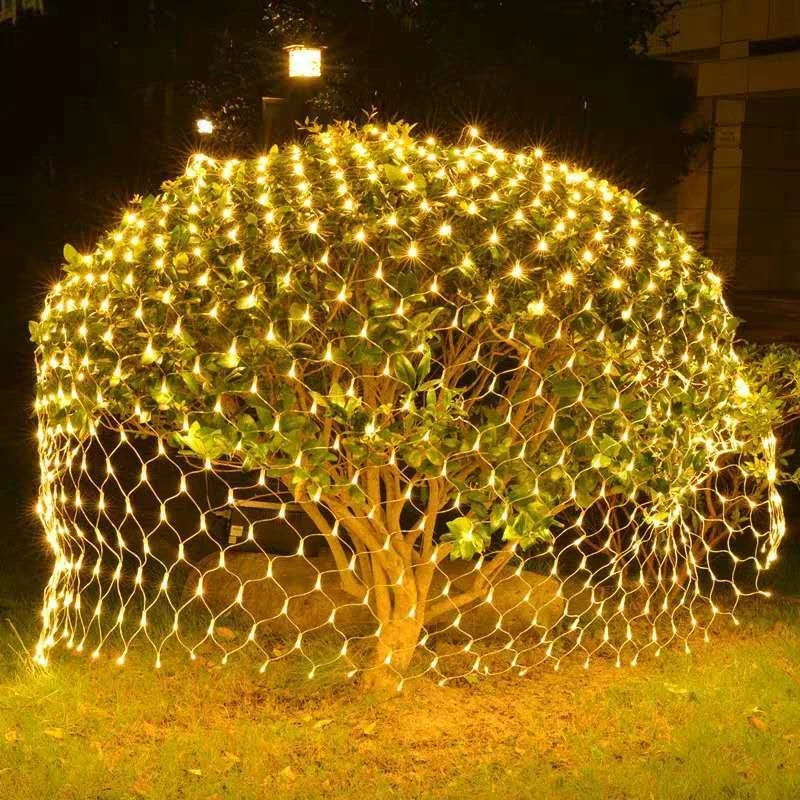 Lumora Solar LED-Netzlichter - 96 Warmweiße LEDs für festliche Außen dekor