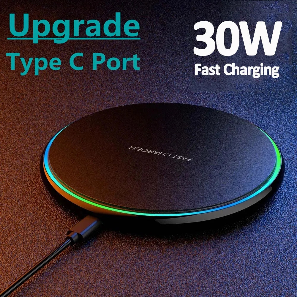 Frendorf | 30W DRAHTLOSE SCHNELLLADEGERÄT FÜR IPHONE & ANDERE GERÄTE | INDUKTIONSLADEPAD