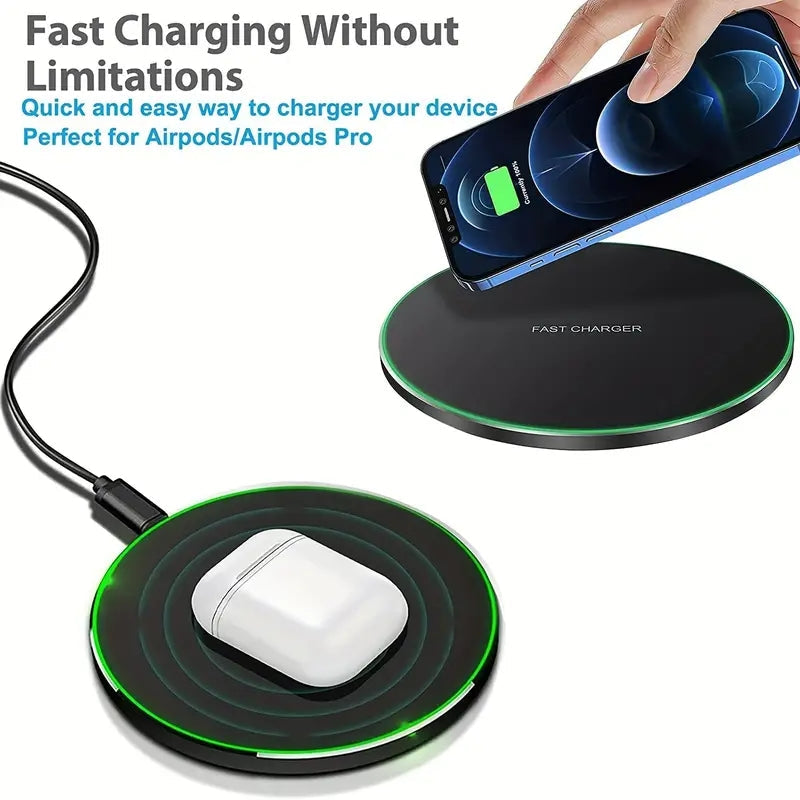 Frendorf | 30W DRAHTLOSE SCHNELLLADEGERÄT FÜR IPHONE & ANDERE GERÄTE | INDUKTIONSLADEPAD