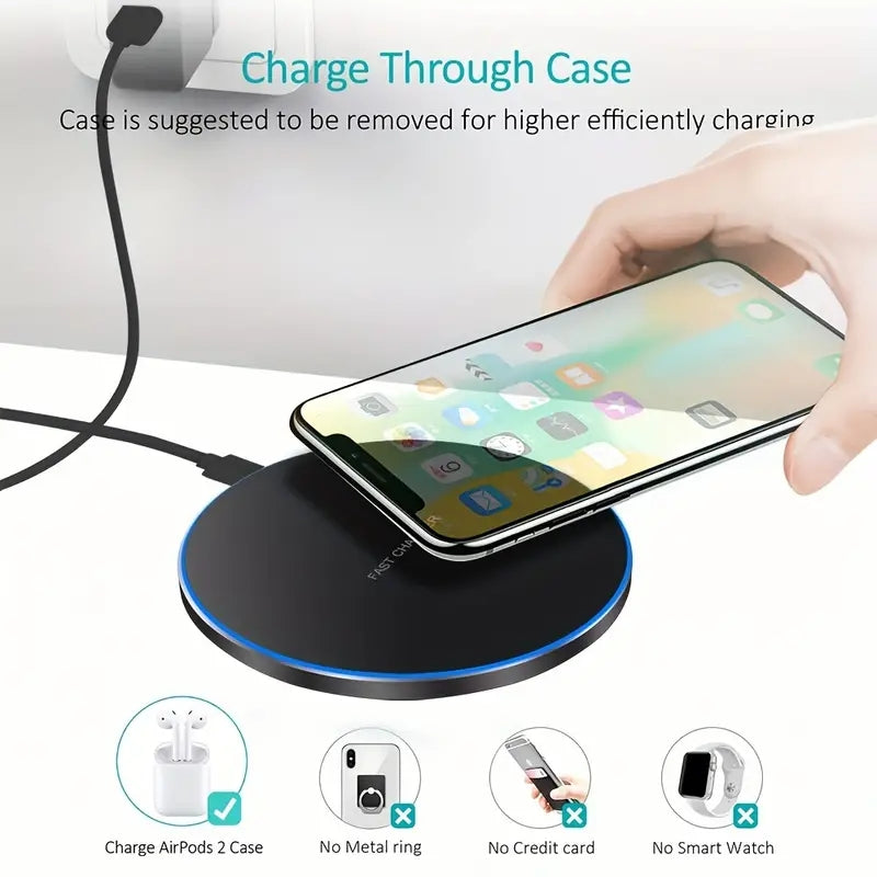Frendorf | 30W DRAHTLOSE SCHNELLLADEGERÄT FÜR IPHONE & ANDERE GERÄTE | INDUKTIONSLADEPAD