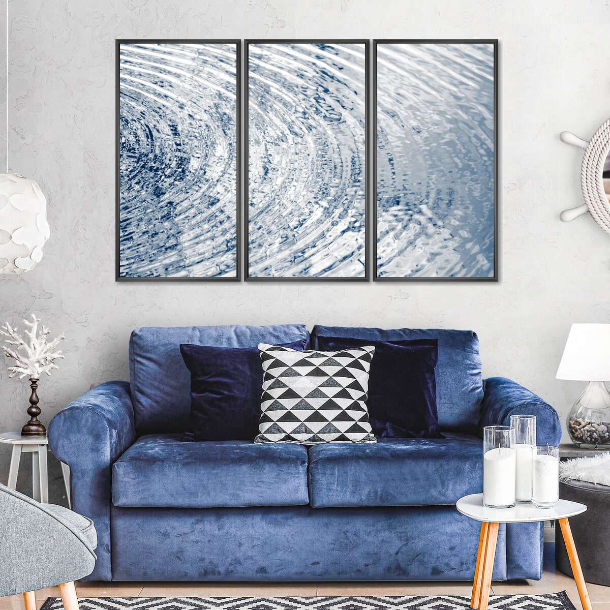 Frendorf | Ripples Indigo II Wandkunst