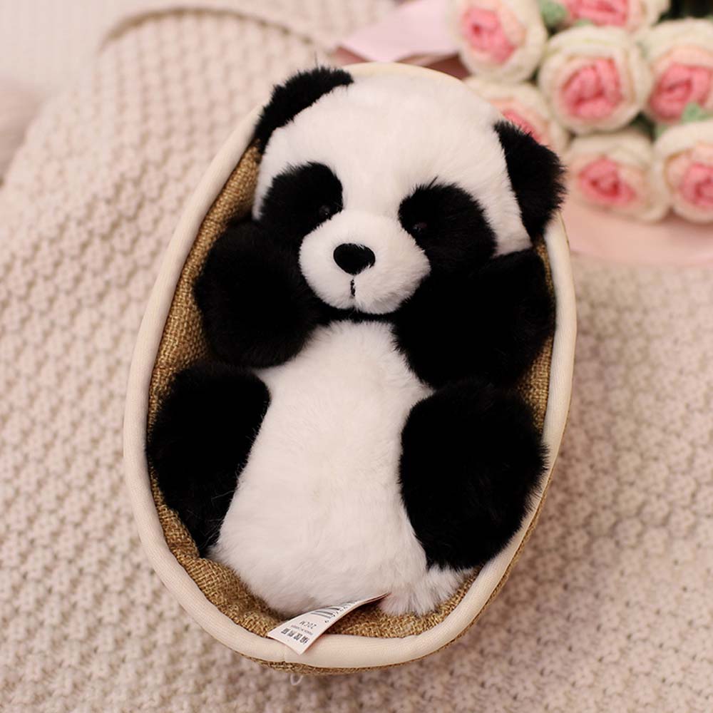 Frendorf | Kawaii Baby Panda Im Korb Plüschtier