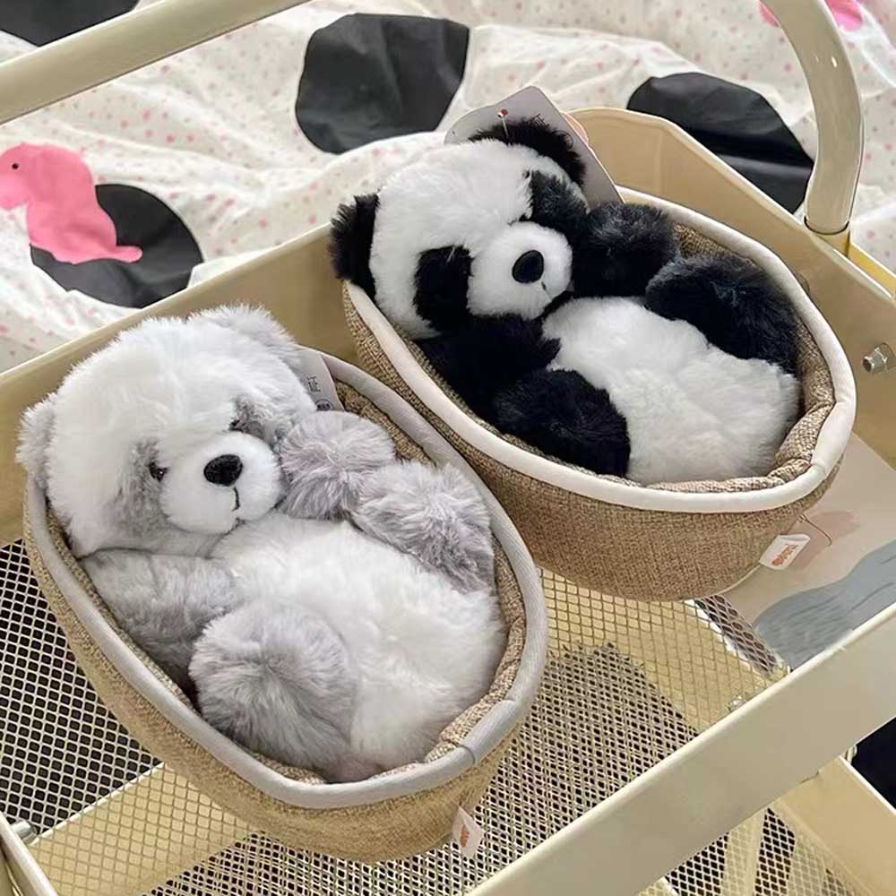Frendorf | Kawaii Baby Panda Im Korb Plüschtier