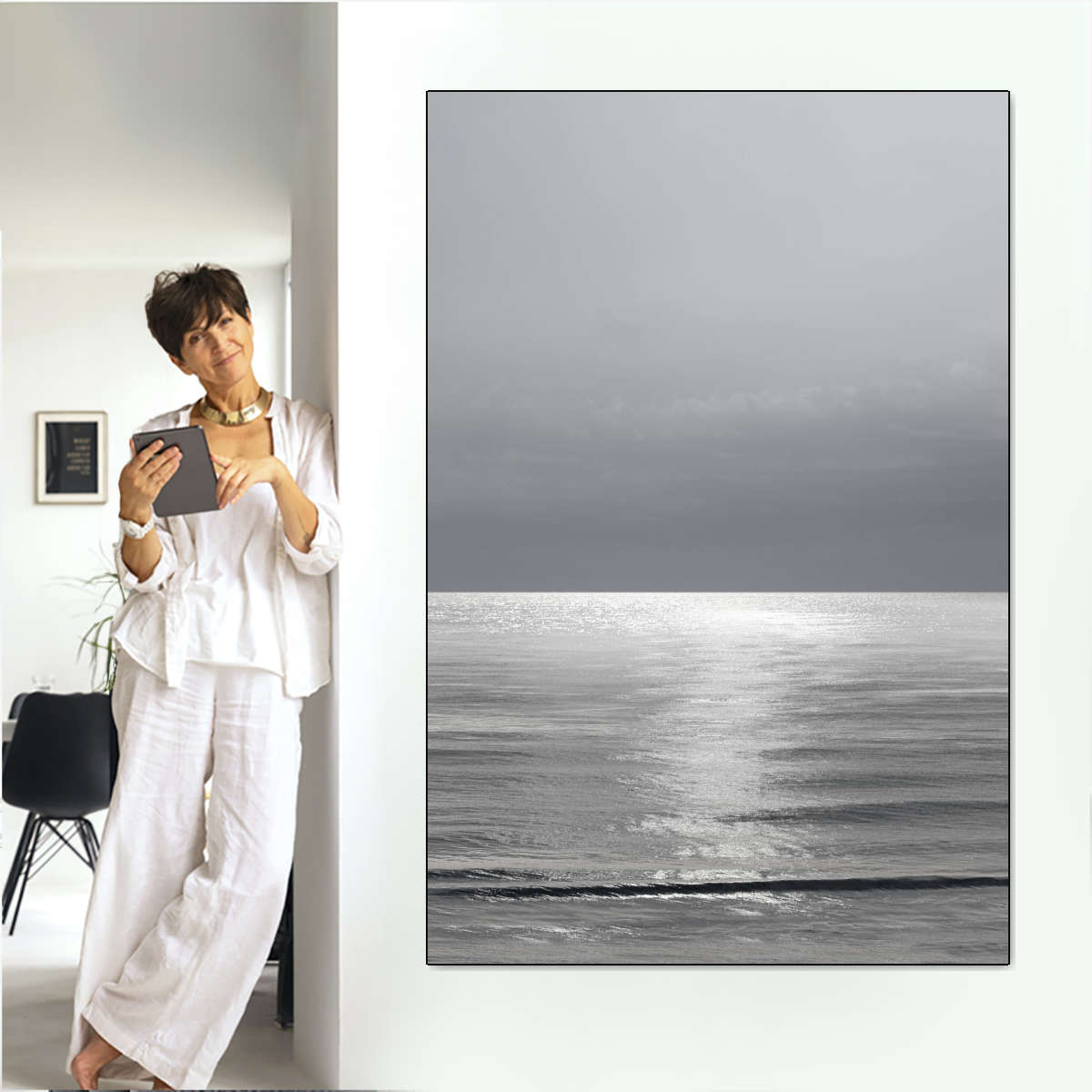 Frendorf | Moonlit Ocean Gray III Wandkunst