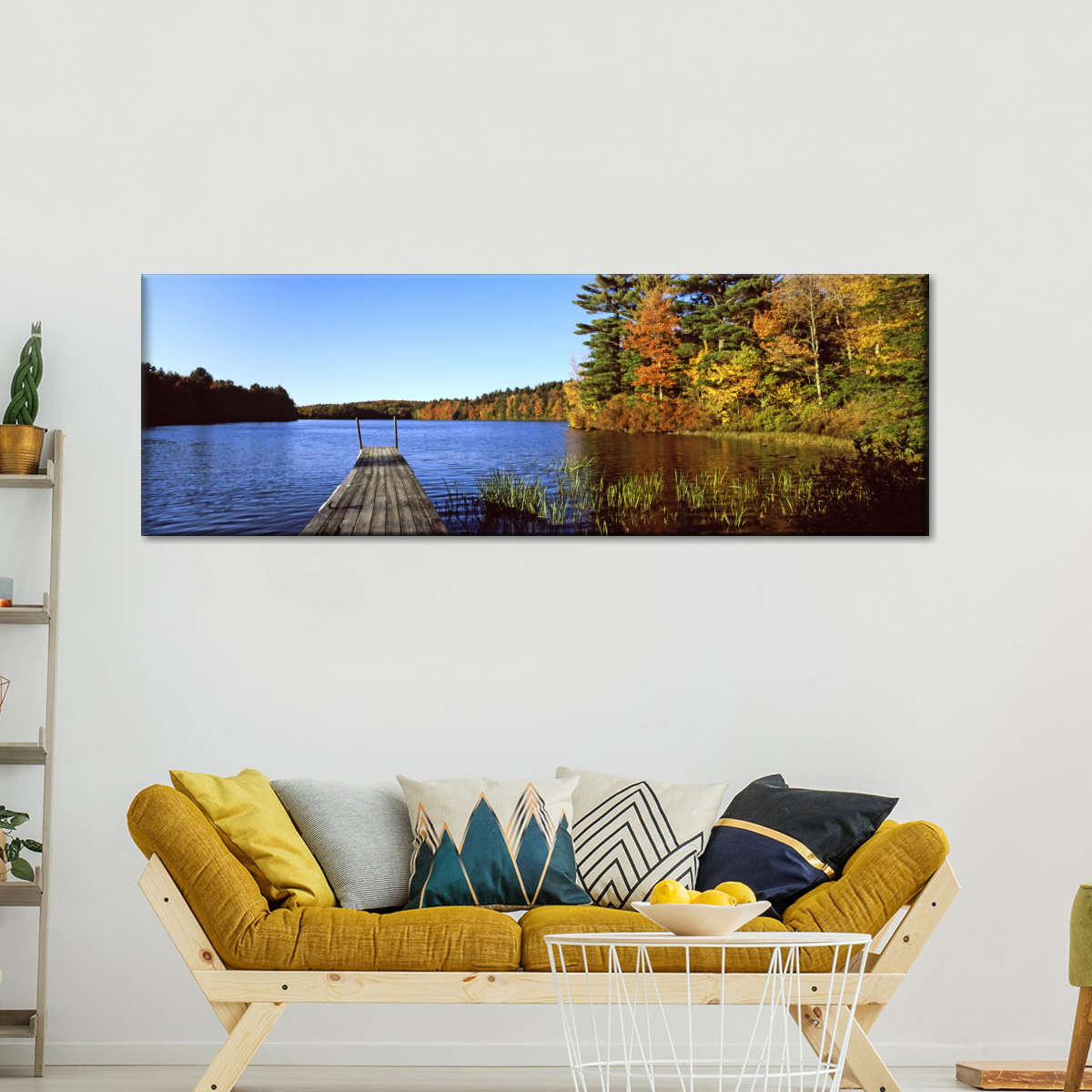 Frendorf | Herbstfarben entlang eines New England Sees Wandkunst