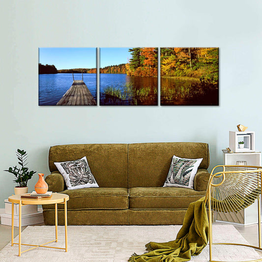 Frendorf | Herbstfarben entlang eines New England Sees Wandkunst