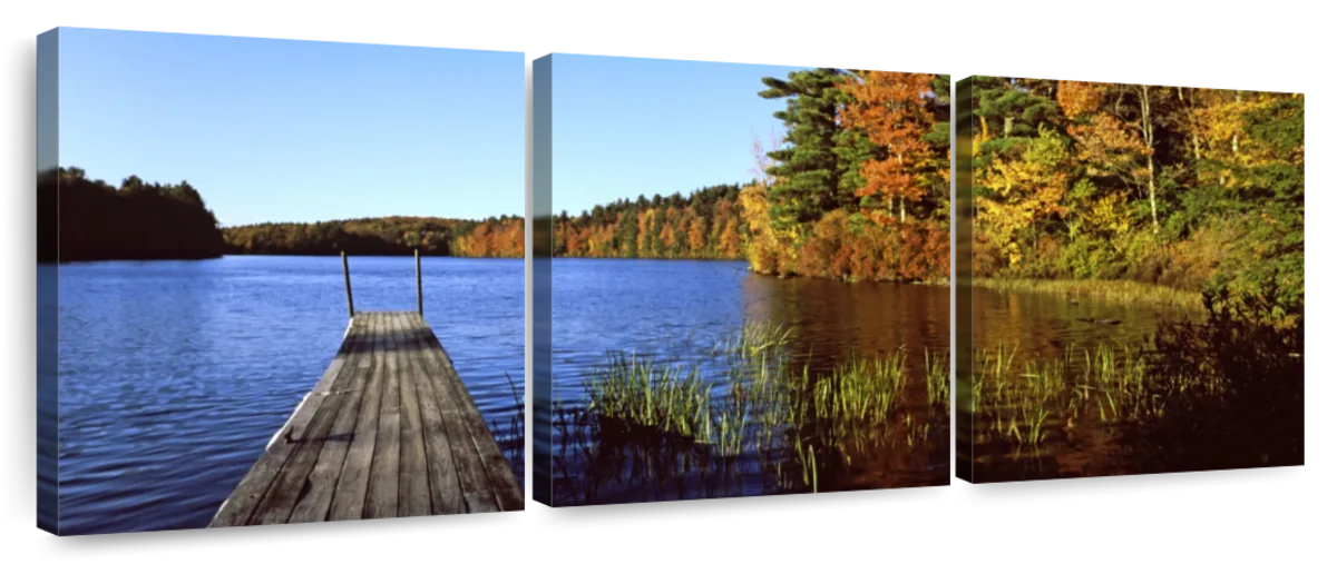 Frendorf | Herbstfarben entlang eines New England Sees Wandkunst