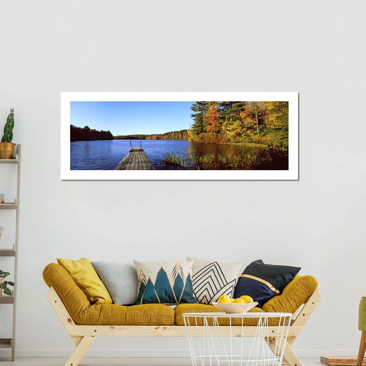 Frendorf | Herbstfarben entlang eines New England Sees Wandkunst