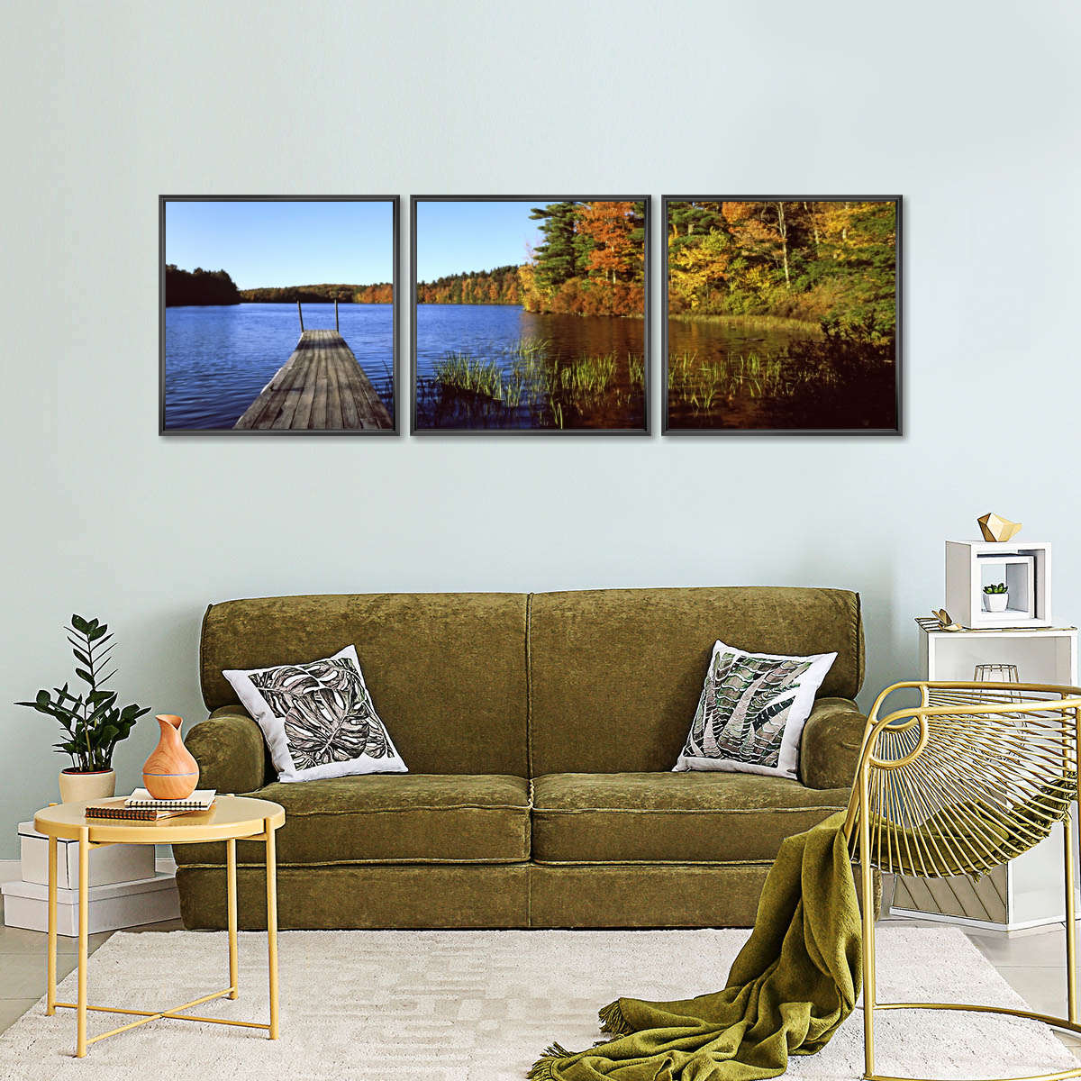 Frendorf | Herbstfarben entlang eines New England Sees Wandkunst
