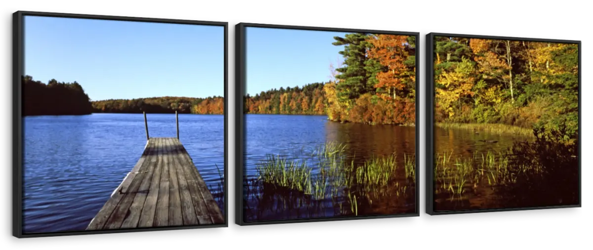 Frendorf | Herbstfarben entlang eines New England Sees Wandkunst