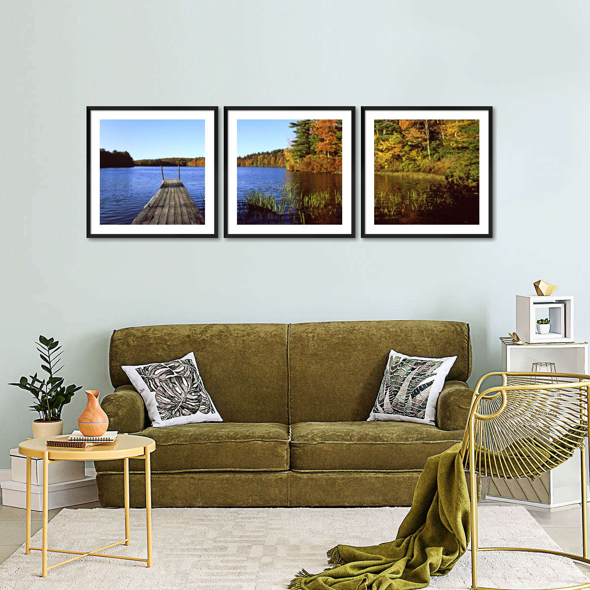 Frendorf | Herbstfarben entlang eines New England Sees Wandkunst