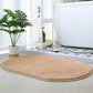 Feblilac Halbrund Solid Gold Gepolsterte Badematte, Mehrere Größen Weiches Plüsch Wasser-Absorbierend, Rutschfeste Toilettamatte, Weicher Dicke Badezimmerteppich, Reine Badezimmermatten, Einfache Beste Baderugs, Heiße Duschmatte Rutschfest, Toilettenmatte