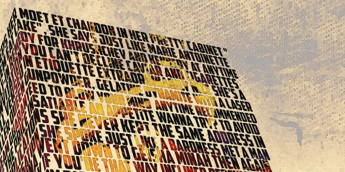 Frendorf | Killer Queen - Songtext Buch Wandkunst