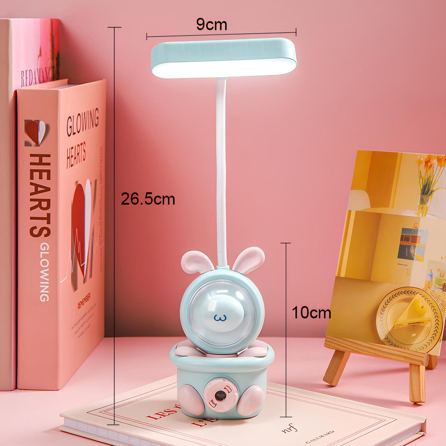 Frendorf | Kinder - Kabellampe mit buntem LED-Licht für den Tisch