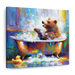 Frendorf | Glücklicher Bär in Badewanne Wandkunst