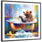 Frendorf | Glücklicher Bär in Badewanne Wandkunst