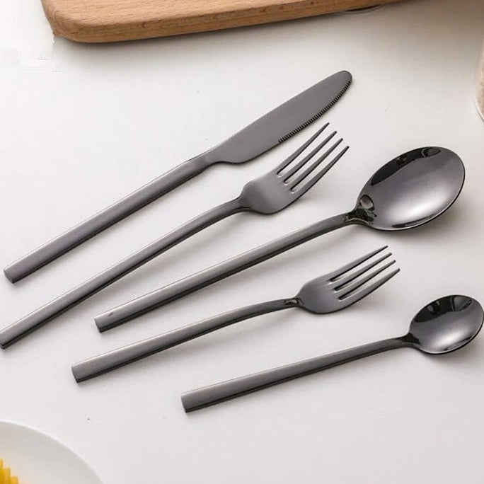 Frendorf | LumiDine 30-teiliges Premium Besteckset | Edelstahl | Modernes Design | Für 6 Personen | Langlebig & Spülmaschinenfest
