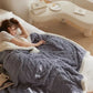 Frendorf WarmWool Luxus Wende-Decke | Dicke Fleece-Schlafdecke mit Lammwoll-Look und Rippen-Design