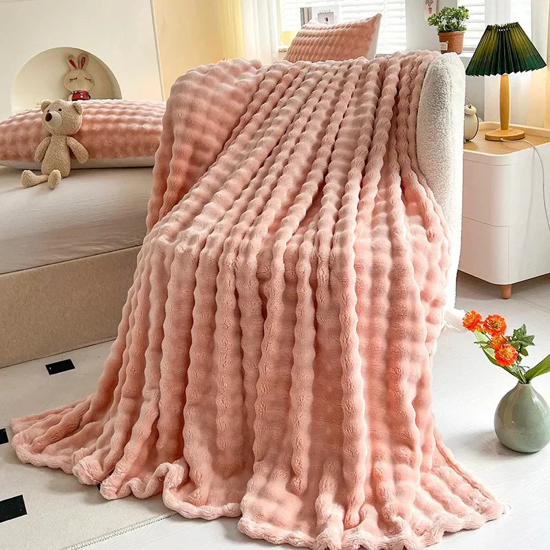Frendorf | Luxe Bubbeltextuur Fleece Decke - BubbleNest