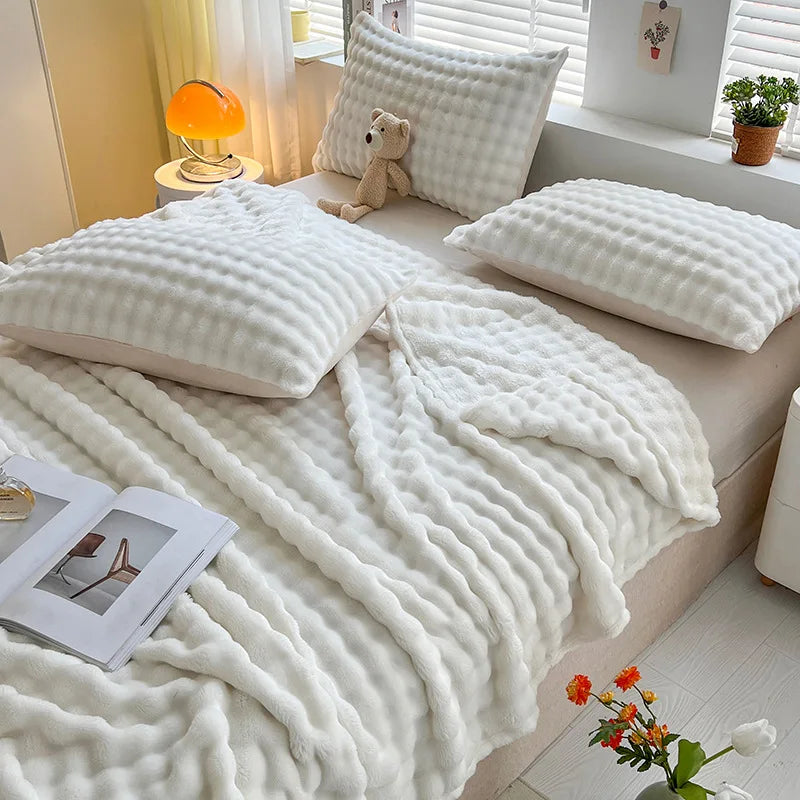 Frendorf | Luxe Bubbeltextuur Fleece Decke - BubbleNest