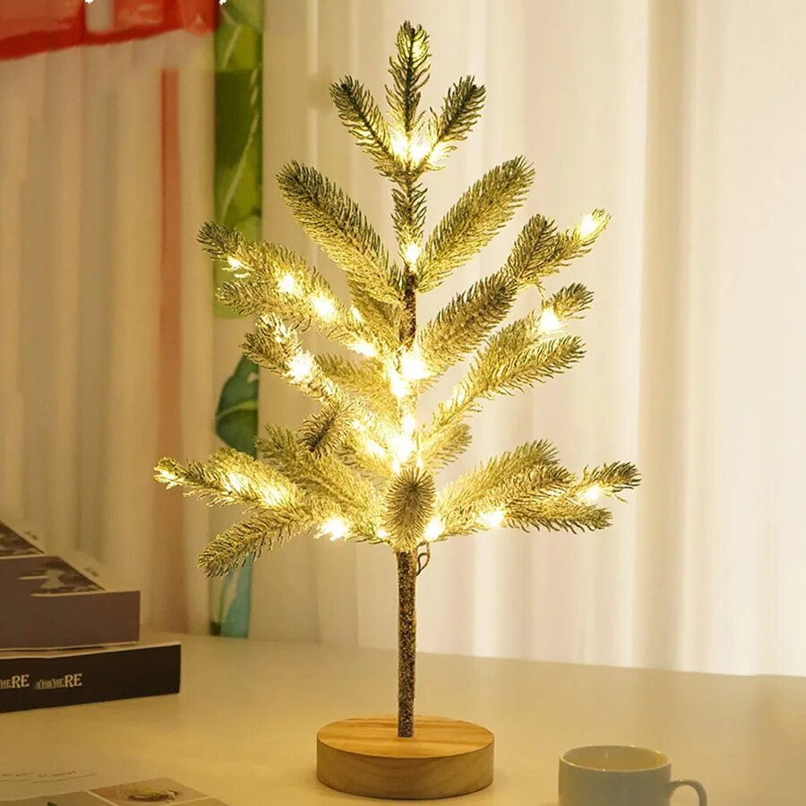 Frendorf | FestiveGlow Weihnachtsbaum-Nachtlicht | LED Simulation | Kabellos | Stimmungslicht