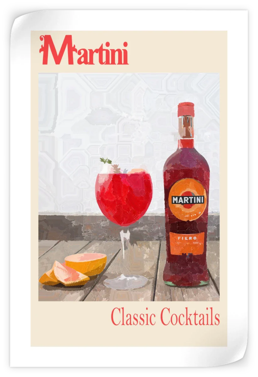 Frendorf | Martini - Klassische Cocktails Wandkunst
