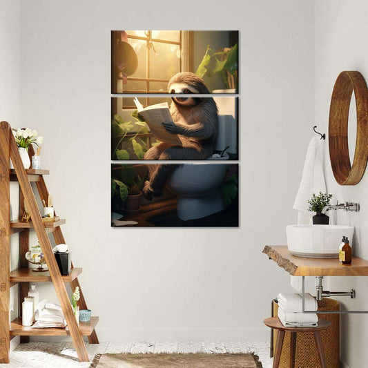 Frendorf | Faultier Toiletten Zeitung Wandkunst
