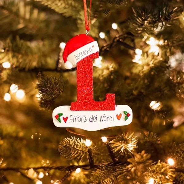 Frendorf | Personalisierte Weihnachts 24 Buchstaben Ornamente