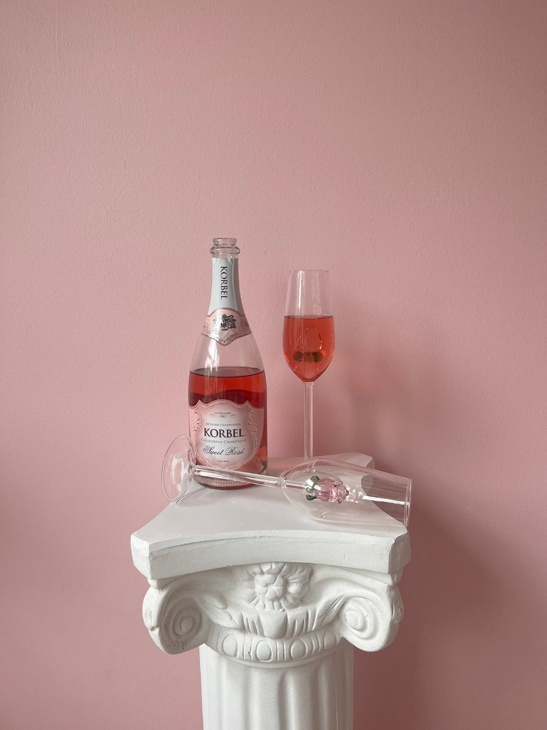La Vie En Rose | Champagnerglas - Handgefertigt