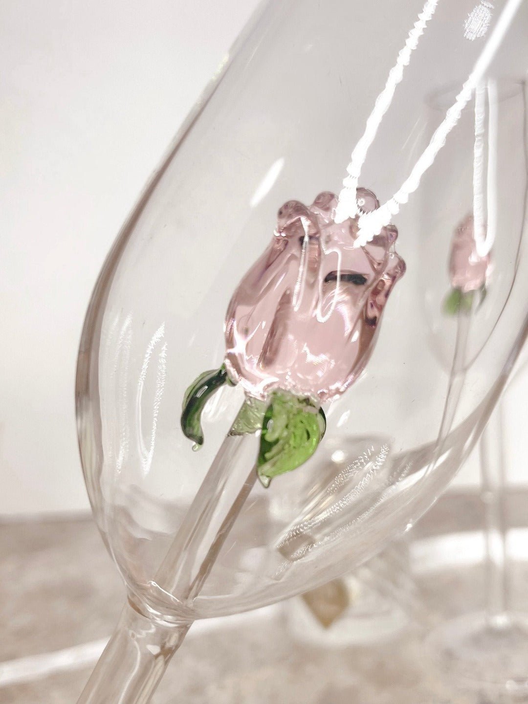 La Vie En Rose | Champagnerglas - Handgefertigt