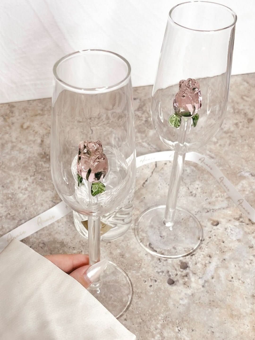 La Vie En Rose | Sektglas - Handgemacht