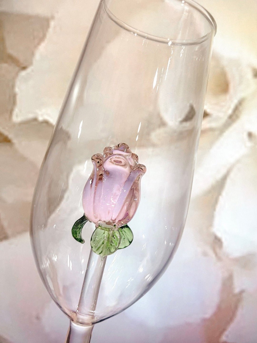 La Vie En Rose | Champagnerglas - Handgefertigt