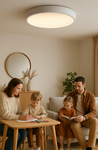 Frendorf | Runde LED Deckenlampe – Skandinavischer Stil, langlebig & stimmungsvolles Licht für Ihr Zuhause