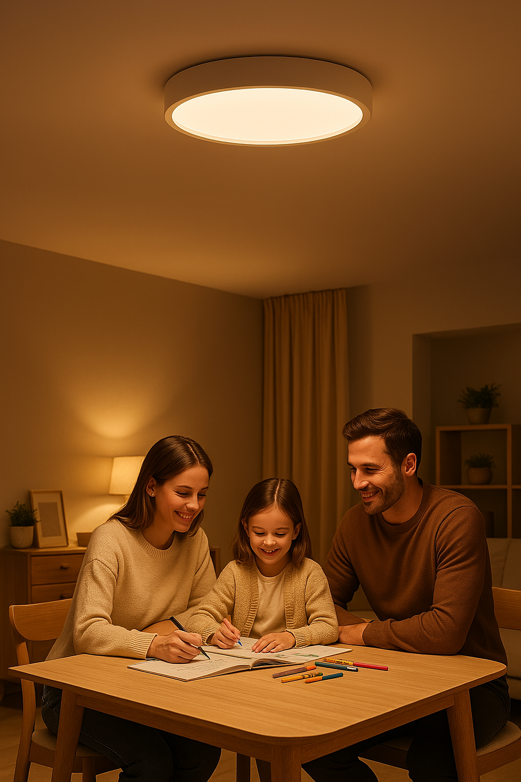 Frendorf | Runde LED Deckenlampe – Skandinavischer Stil, langlebig & stimmungsvolles Licht für Ihr Zuhause
