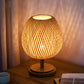 Frendorf | Handgefertigte Bettlampe aus Rattan und Holz