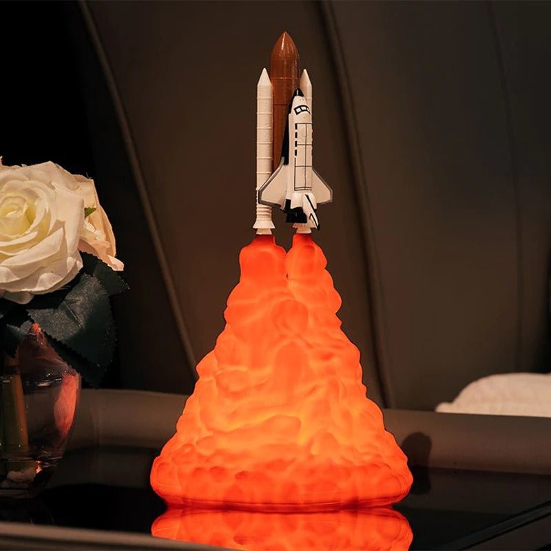 Kinder Tischlampe Rakete beim Start