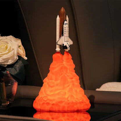 Kinder Tischlampe Rakete beim Start