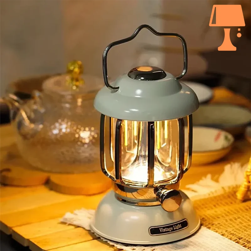 Frendorf | LumiHeritage - Vintage LED-Laterne mit Metallgitter