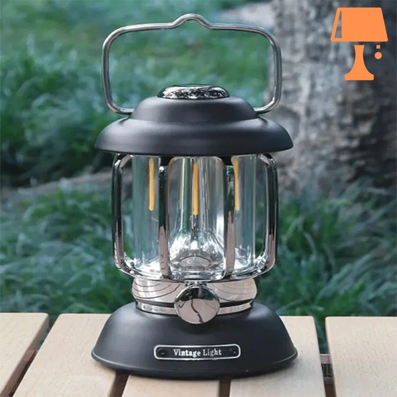 Frendorf | LumiHeritage - Vintage LED-Laterne mit Metallgitter